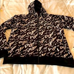 Julius Erving (Dr J) basketball hoodie zipup, Sz L